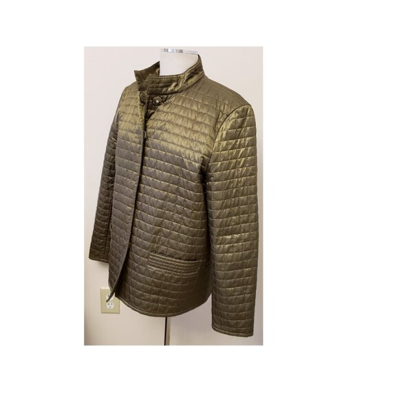 ORVIS Women's Quilted Jacket Size -L Metallic Olive Green - Picture 2 of 6